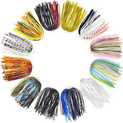 Fishing Silicone Skirts 12pcs Replacement for Spinnerbaits Buzzbaits Jigs