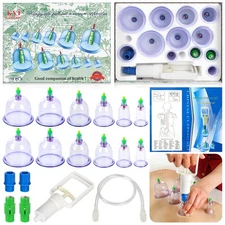 Chinese Cupping Therapy Set for Massager,12 Cups Cupping Kit for Massage Therapy