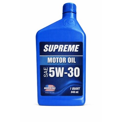 3x Supreme Motor Oil 5w-30 Engine Lubricant Automotive Maintenance Garage 1qt