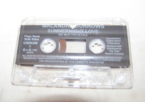 1996 'Malandra Burrows - Summernight Love' Cassette Tape Dkam Records CADKAM1 - Picture 6 of 7