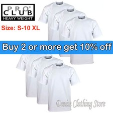 6 PACK PROCLUB PRO CLUB MENS HEAVYWEIGHT WHITE SHORT SLEEVE T SHIRTS COTTON TEE