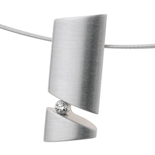 Ernstes Design Pendant AN990 With Brilliant 0.02 CT Stainless Steel - Picture 1 of 3