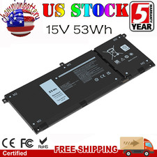 H5CKD Battery for Dell Inspiron 7300 7306 7500 7506 2-in-1 Silver TXD03 53Wh US