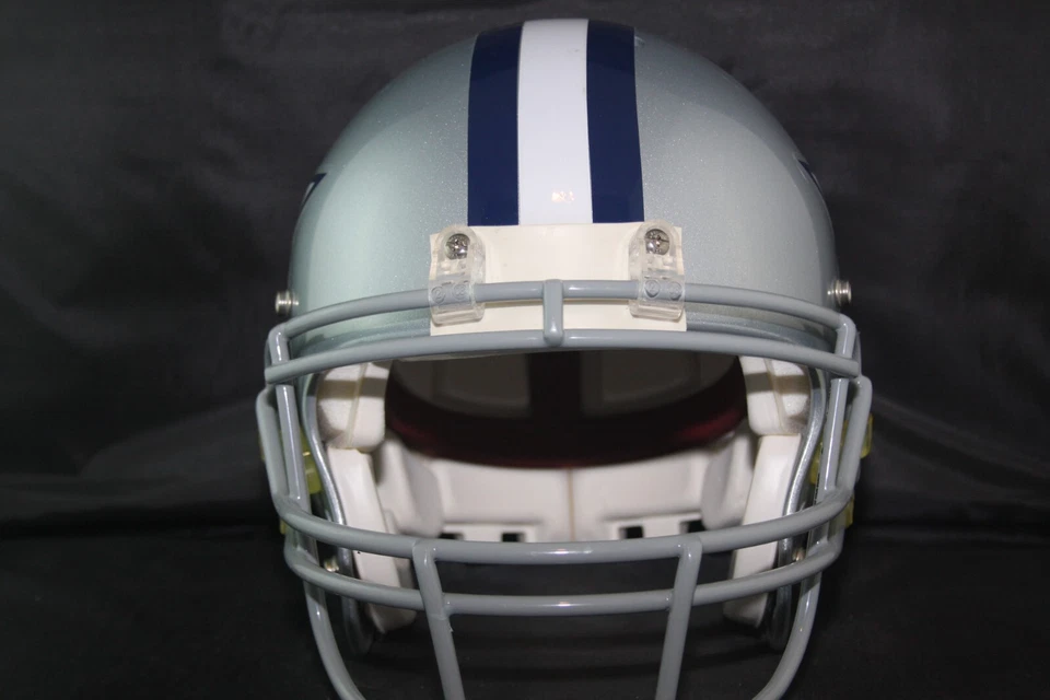 Винтажный 2008 игры б/у носил Dallas ковбои AiR преимущество Феликс Джонс футбольный шлем - Изображение 2 из 4