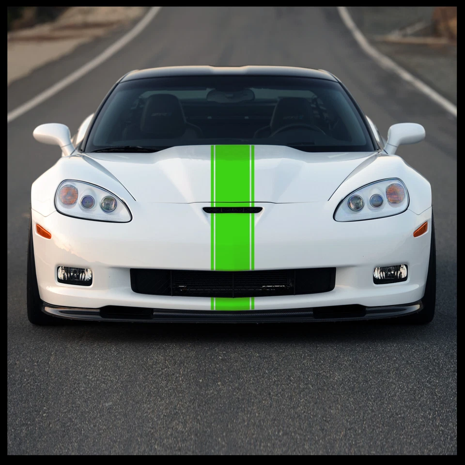 7" Hood Stripe Auto Graphic racing stripe decal vinyl car truck universal Rally - Image 3 of 4