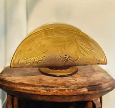 Vtg 1970s Indiana Glass Tiara Sandwich Napkin Holder Amber Great Condition BOHO
