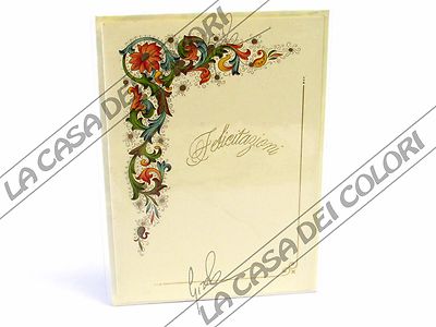 GREETING CARD - GENERIC - FLORENTINE PAPER - 16x11cm