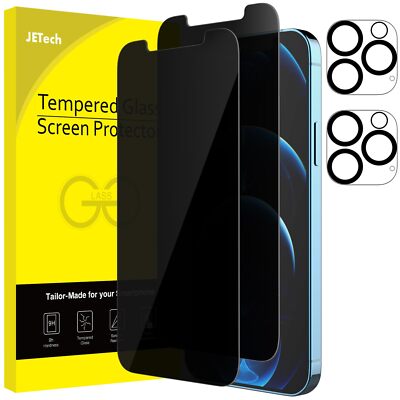 Privacy Screen Protector for iPhone 12 Pro Max with Camera Lens Protector