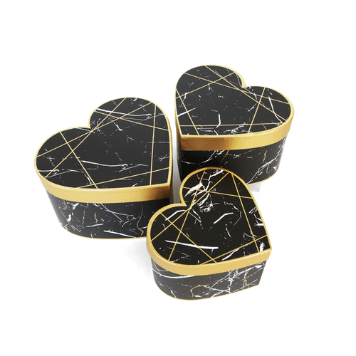 Premium Qualität Herzform Mable Blumenkasten Blumen Geschenkbox 3er Set, mit Deckel - Bild 7 von 21