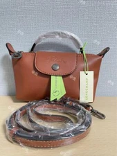 Longchamp Brown Le Pliage XS Extras Original Handle Bag Pouch Outlet NEW JPN#GBJ