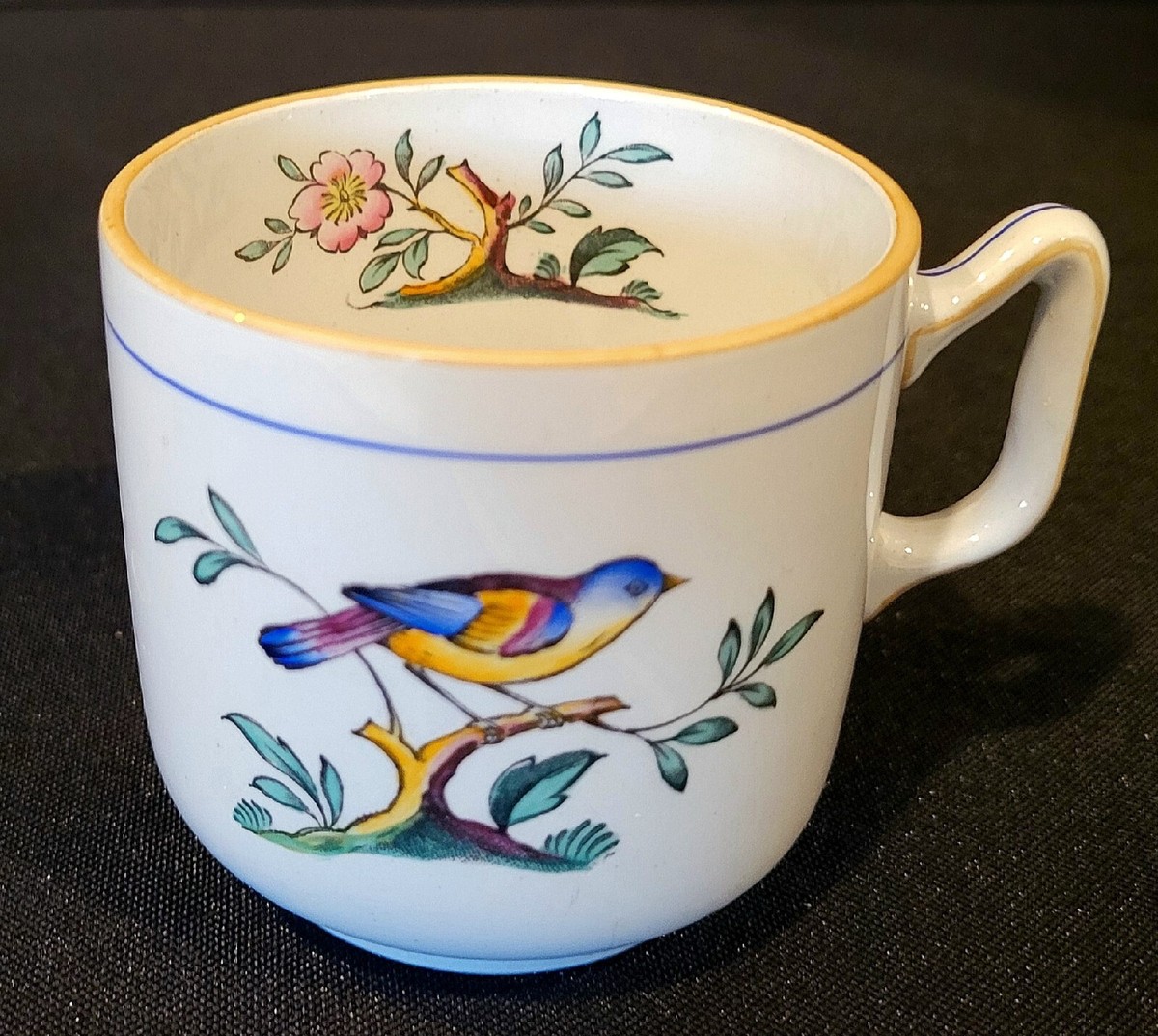 QUEEN'S BIRD BY SPODE DEMITASSE CUP GREEN STAMP