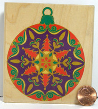 Christmas Rubber Stamp Stampede Star Flake Ornament A1047H 3-1/2X3" B8V