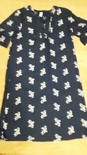 Women's Dark Blue Floral 3/4 Sleeve Laced Shift Dress by Old Navy Size M