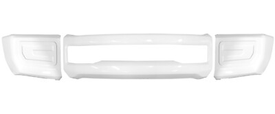 New Gloss White Front Bumper Cap Overlay Cover / For 2017-19 Super Duty no-Fogs