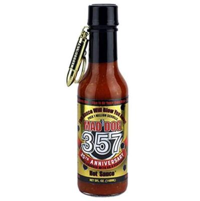 Mad Dog 357 Gold Edition Hot Sauce, Over 1 Million Scoville, Carolina Reaper, 