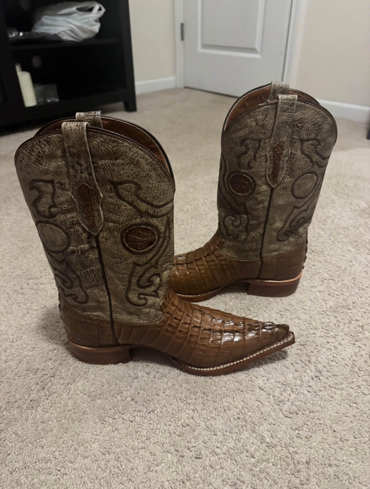 Potrero Pointed Toe Alligator Cowboy Boots Size 10 | eBay