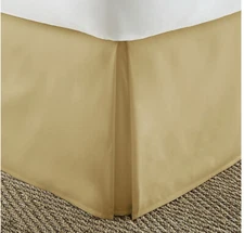 Newport Home Gold Silk Affair Queen Luxury Bedskirt Easy Care Elegant Dupioni