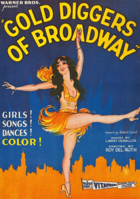 GOLD DIGGERS OF BROADWAY *2X3 FRIDGE MAGNET* MOVIE POSTER HOLLYWOOD ROY DEL RUTH