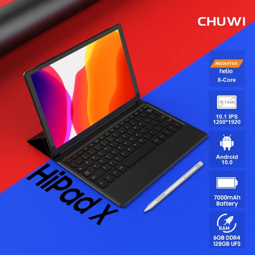 CHUWI Tablet with 10.1 Inch Android 12 8GB+128GB with 1920*1080 IPS Octa-Core