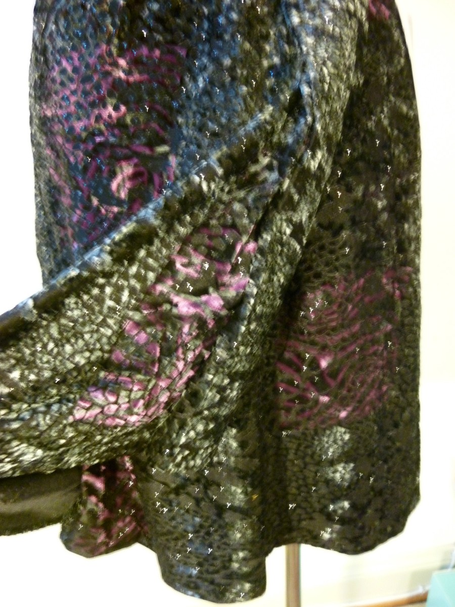 Jupe De Soirée Noire Chatoyante Misook - Taille S, Mélange Acrylique, Genoux, Neuve Avec étiquette