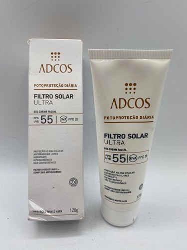 Filtro Solar Ultra Face Cream Gel Daily Protection FPS 55 UVA - Adcos - 120g - Picture 2 of 11