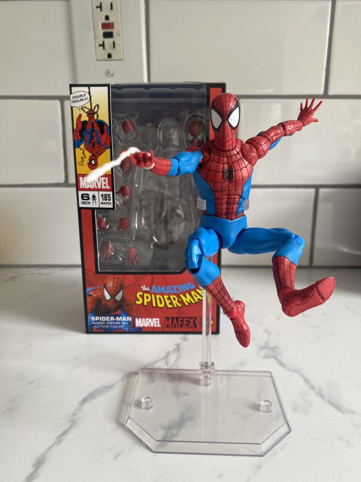 Mafex Medicom Spider-Man 185 6-inch Action Figure - Complete W/Box 🔥