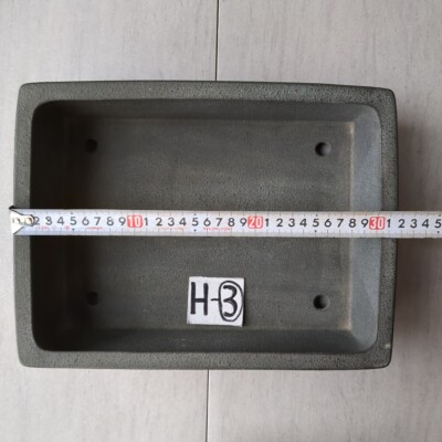 Bonsai Tree Pot Long Square Cut 10 / 32cm Rust (KyotoEiraku
