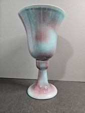 Ceramic Goblet Planter 11" using reculuction firing technique