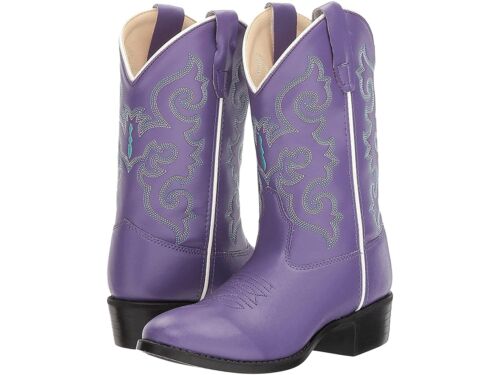 Kids Boots Girls Toddler/Little Kid Pearlized Faux Leather Round Toe Cowboy B...