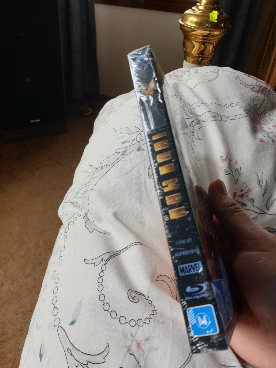 Iron Man blu ray Steel Slipcase (JB Hi-Fi Exclusive) 2 Disk New