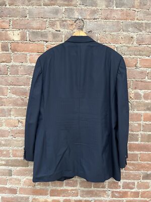 Vintage Prada Men's Suit Jacket, Sz 56R Slim, Blue Stripe