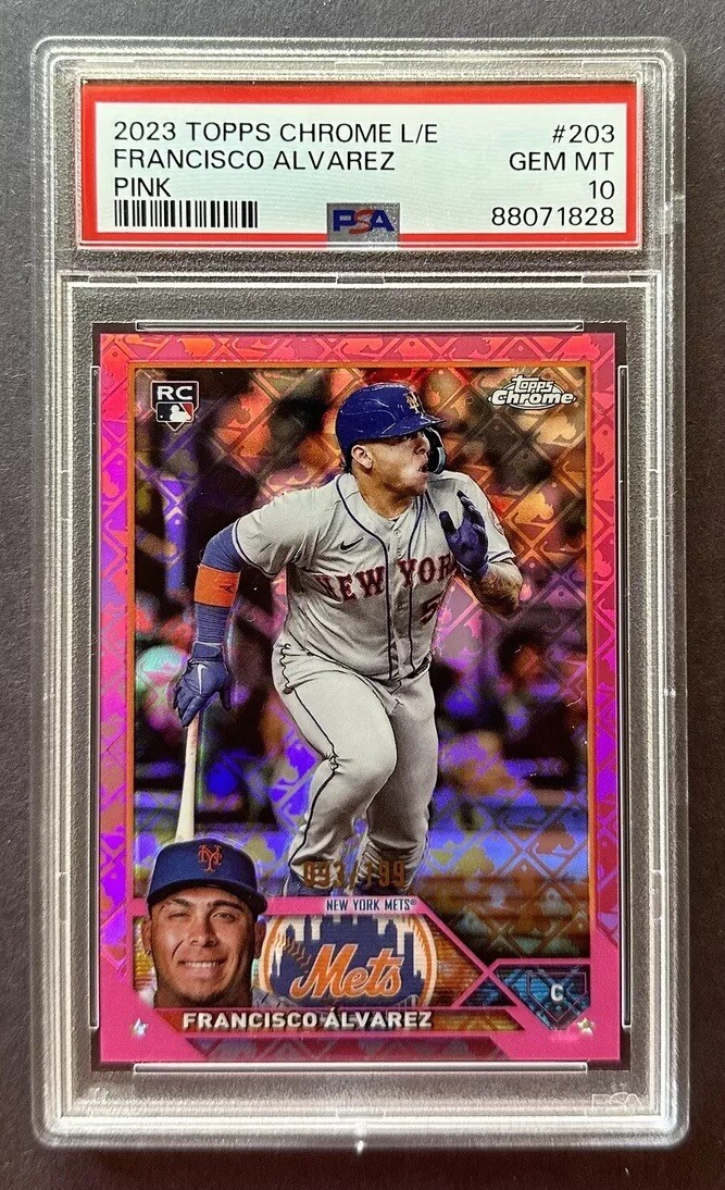 2023 Topps Chrome Logofractor Francisco Alvarez Rookie Pink PSA 10 GEM MINT /199