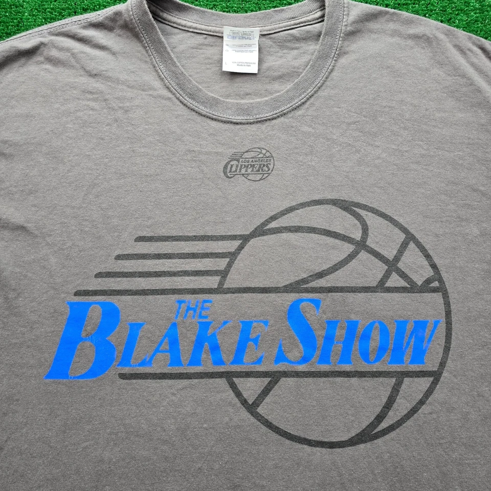 Camiseta Los Angeles Clippers Para Hombre Grande Gris The Blake Show #32 NBA Baloncesto Foto 4 de 4