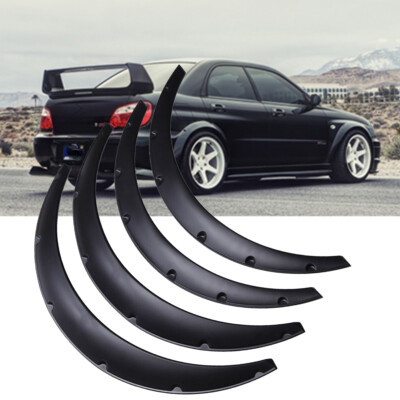 Universal PU Wide Fender Flares Kit For Subaru WRX STI – 4-Piece Black Bolt-On Arches