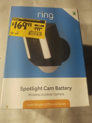 Ring - Spotlight Cam Wire-free - Black with Led And Siren