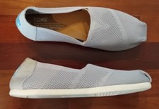 TOMS Women's Alpargata GRAY Canvas Slip-On Loafers Shoes Size: 7M Brand New