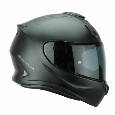 G-Mac Roar Evo Fibreglass Motorcycle Helmet Matt Black XL + FREE Dark Visor