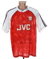 ARSENAL 1990/1992 HOME FOOTBALL SHIRT JERSEY ADIDAS SIZE L ADULT