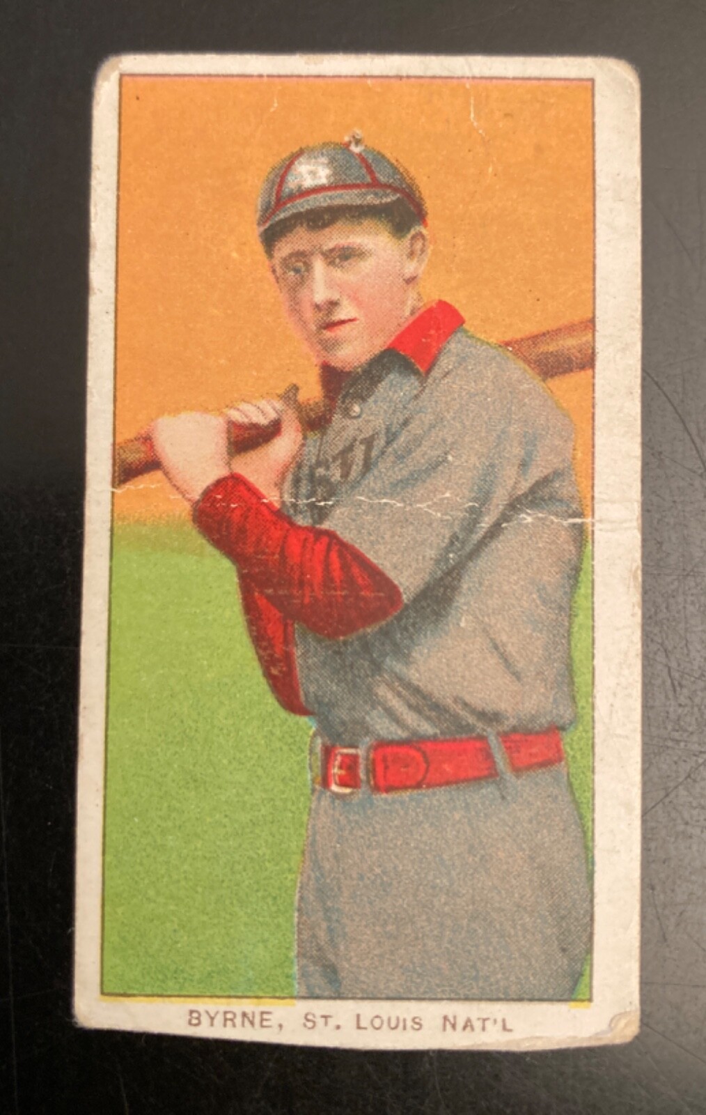 T206 BOBBY BYRNE, ST LOUIS CARDINALS, Sweet Caporal 350, 1909-1911 BASEBALL CARD