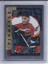1996-97 BE A PLAYER TODD SIMPSON AUTOGRAPH SILVER AUTO 105 CALGARY FLAMES
