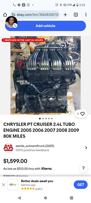 #ad #ad 2.4 turbo engine for a 2005 pt cruiser $900.00