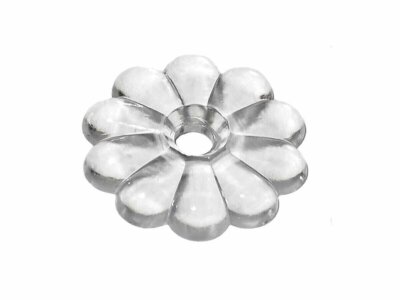 RV Designer H611 Clear Plastic Flower Screw Rosettes Set of 14 with #6 Screws fo