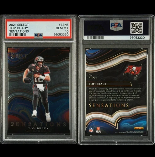 2021 Tom Brady 🐐 Select Sensations PSA GEM MT 10 (LOW POP 9)