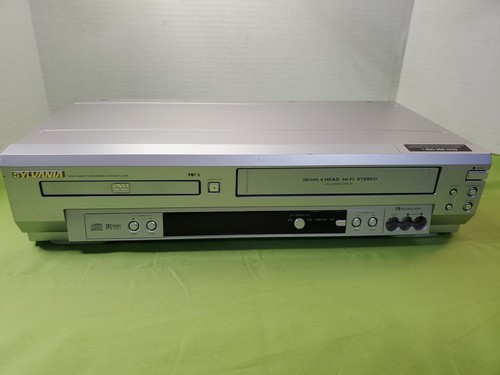 Sylvania VCR Recorder/DVD Player MP3 Model SSD803 Clean Tested Working No Remote
