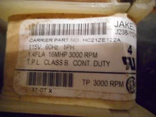 JAKEL J238-112-11202 Draft Inducer Blower Motor HC21ZE122A