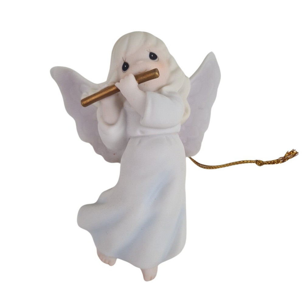 🚨 Precious Moments 153338 Joy To The World Angel Bisque Porcelain Ornament Rare
