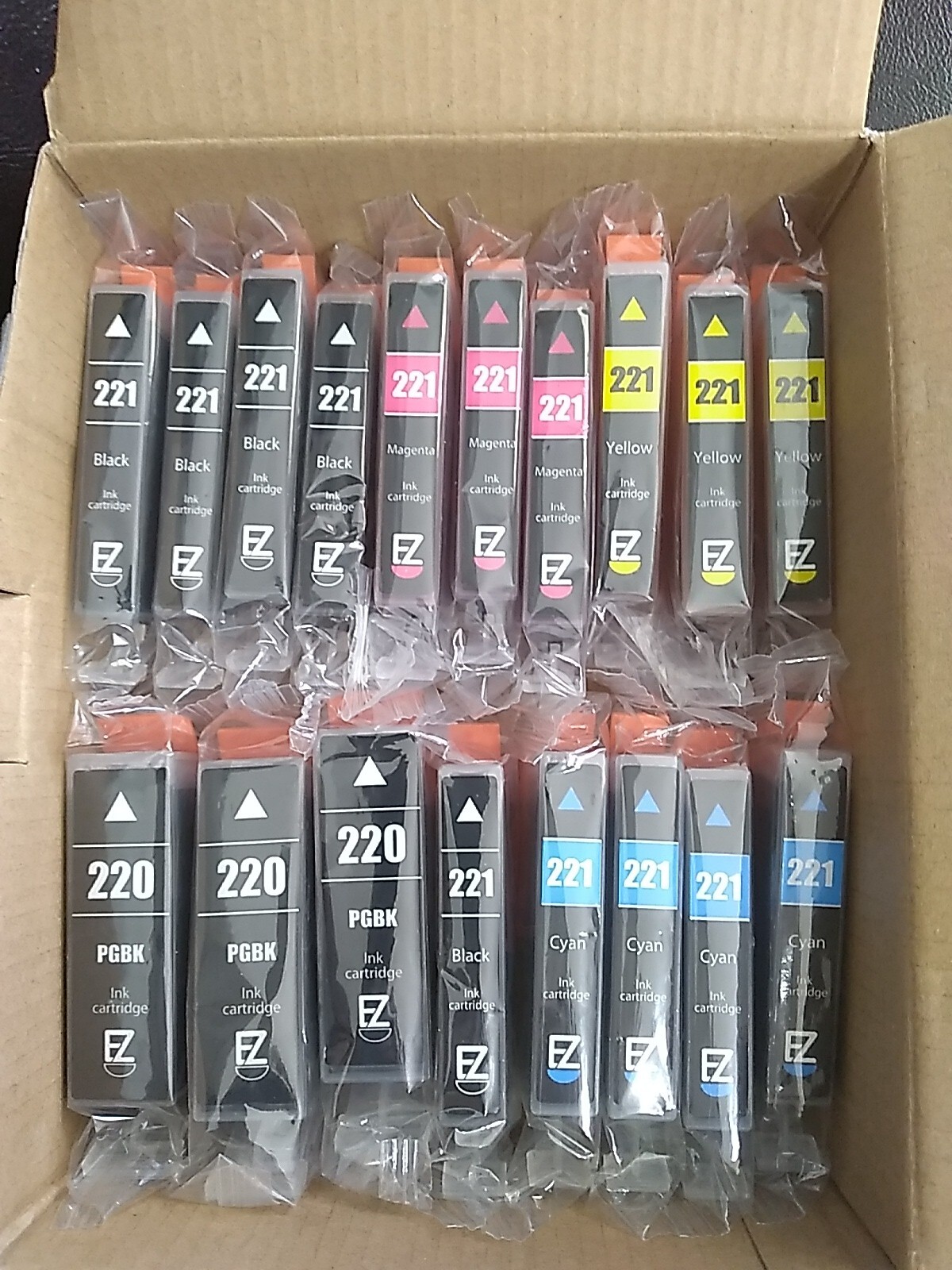 EZ Ink Cartridges Lot Of 18 New Sealed Canon C 220 C 221 Ezink eBay