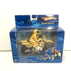 Hot Wheels SuperStunt Motorcycle Bike Yellow Rider Figure Vintage Sealed NIB