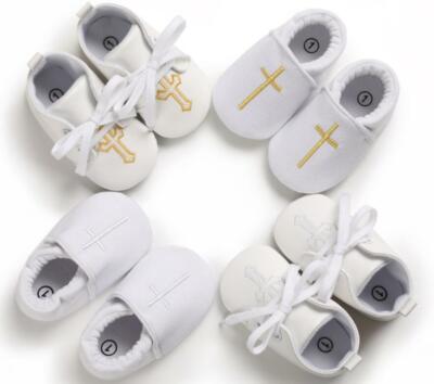 Pram Shoes Baby Trainers Soft Sole Newborn Christening Baby Boy
