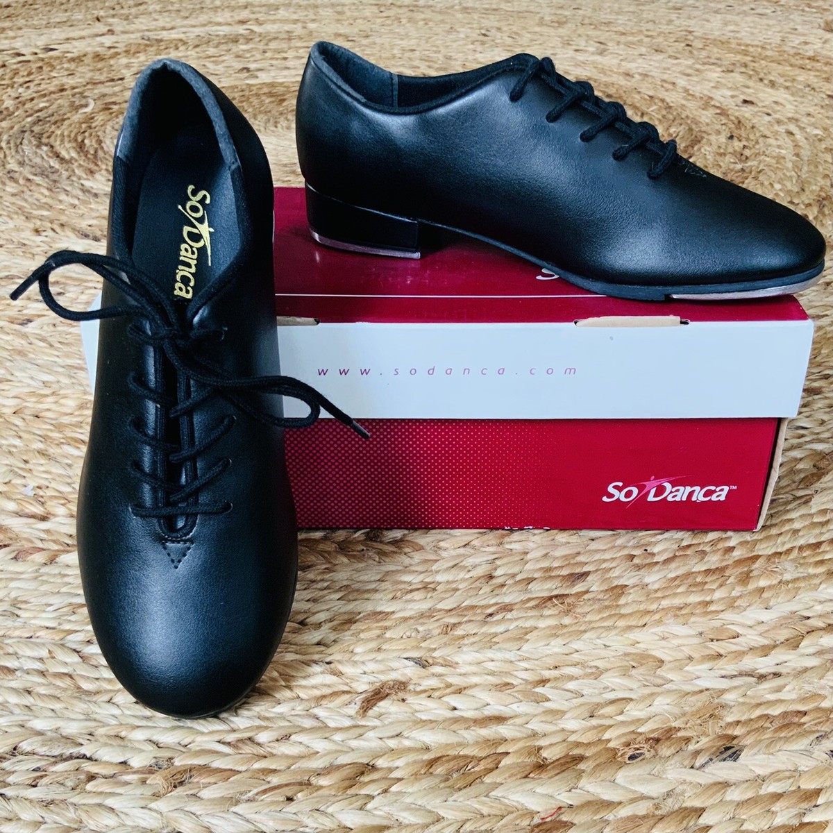 So Danca Torrin TA05 Oxford Lace Up Tap Shoes in Black